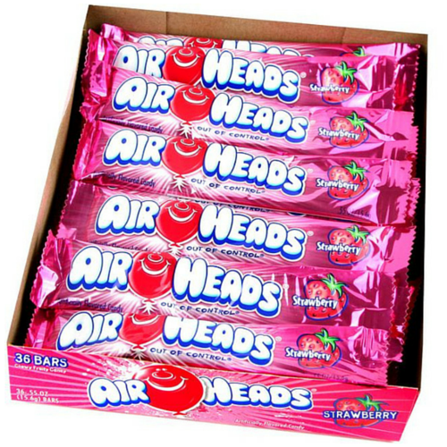 Airheads Candy-Strawberry Taffy Bars-Retro Candy-80s Candy