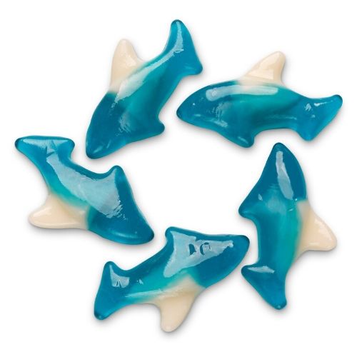 Albanese Blue Gummi Sharks-5lbs - Bulk Candy - gummy sharks candy