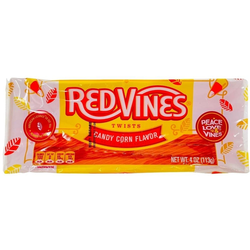 American Licorice Red Vines Twists Candy Corn Flavor 4oz Candy District