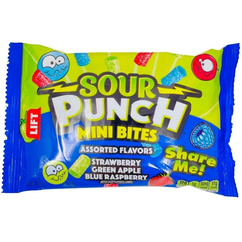 American Licorice Sour Punch Mini Bites Assorted Flavours 3.5oz Candy District