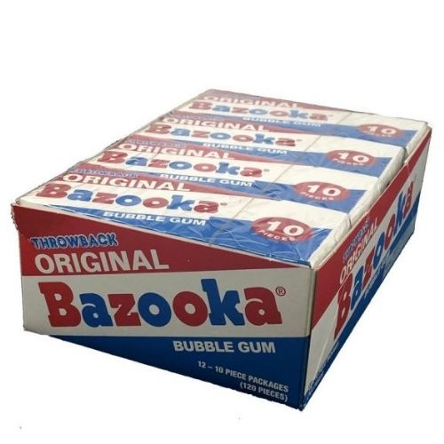 Bazooka Throwback Original Bubble Gum Wallet -12 Packs
