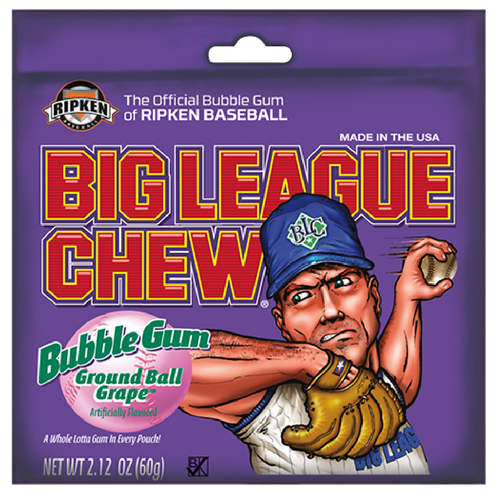 Big League Chew Ground Ball Grape-Retro Bubble Gum