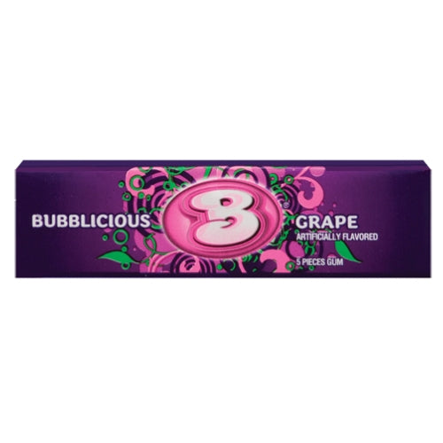 Bubblicious Grape Bubble Gum 5-Piece Packs