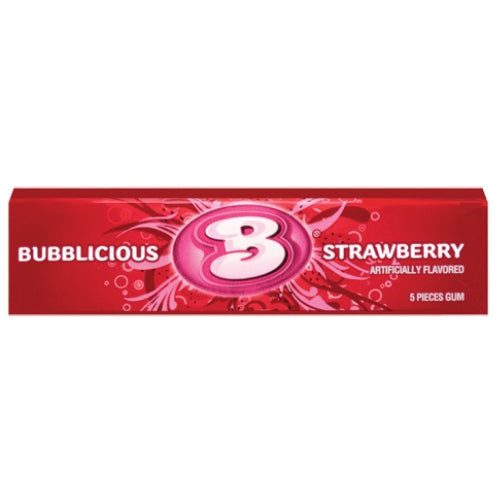 Bubblicious Strawberry Bubble Gum 5-Piece Packs
