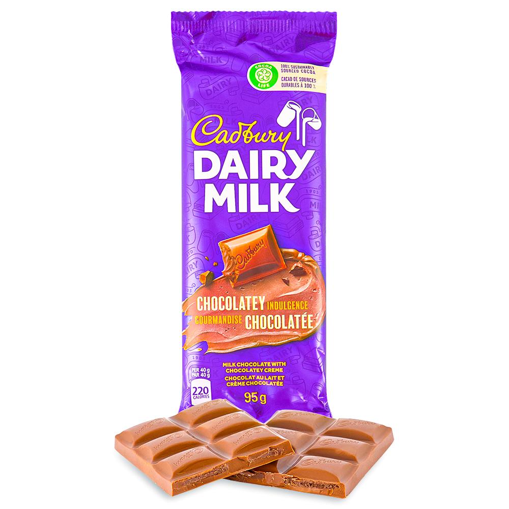 Dairy Milk Chocolate Bars - Chocolatey Indulgence 95g  - Canadian Chocolate Bars - Cadbury Canada