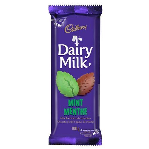 Dairy Milk Chocolate Bars - Mint 100g - 21 Pack - Canadian Chocolate Bars - Cadbury Canada