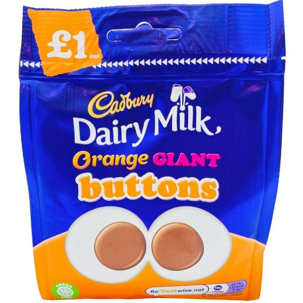 Cadbury Dairy Milk Orange Giant Buttons 95g Candy District