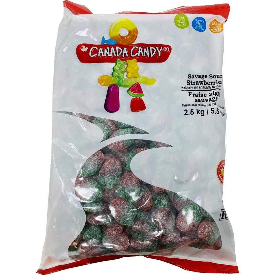 Canada Candy Co Savage Sour Strawberries 2.5kg Candy District