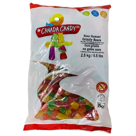 Canada Candy Company Sour Gummi Grizzly Bears 2.5kg Candy District