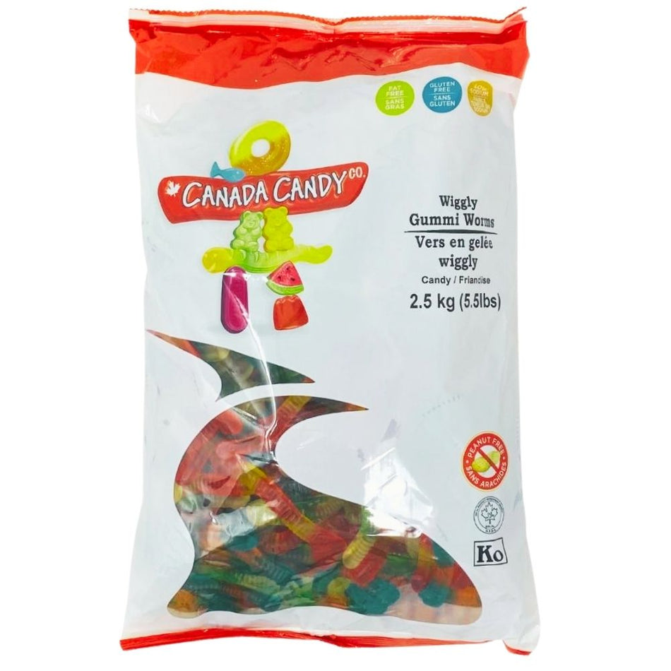 Canada Candy Company Wiggly Gummi Worms 2.5kg Candy District