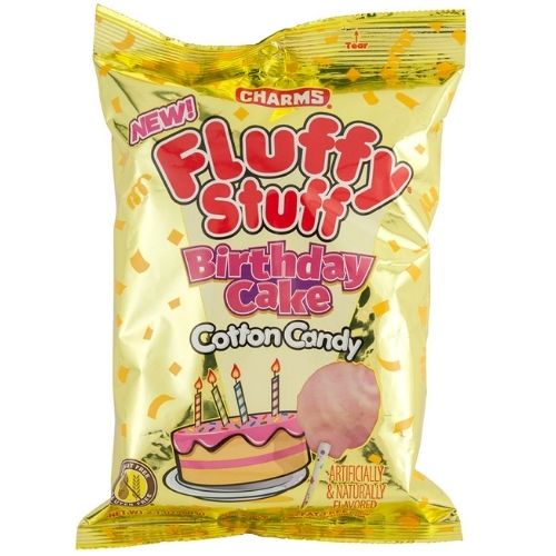 Charms Fluffy Stuff Birthday Cake Cotton Candy - 2.1 oz