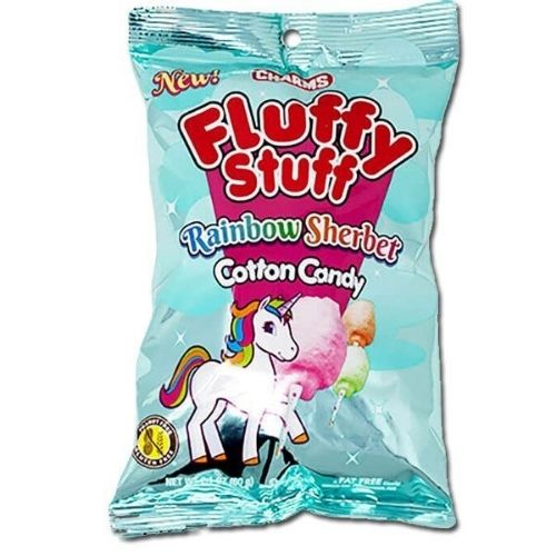 Charms Fluffy Stuff Unicorn Rainbow Sherbet Cotton Candy - 2.1oz