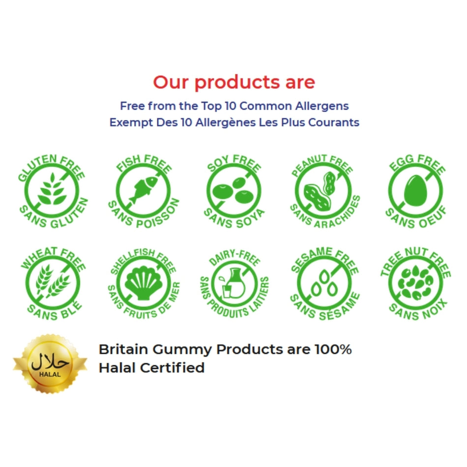 Britain Gummy Fizzy Strawberry 150g - 24 Pack