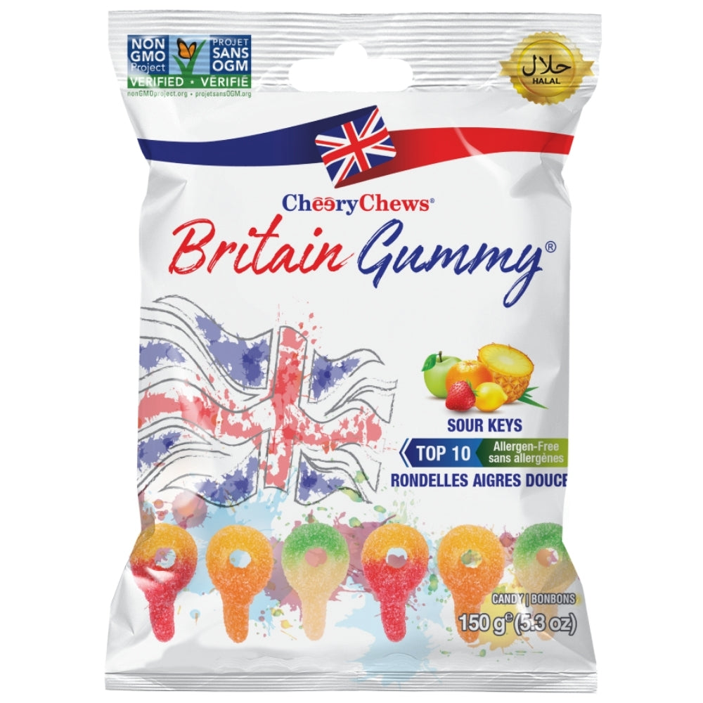 Cheery Chews Britain Gummy Sour Keys 150g Candy District
