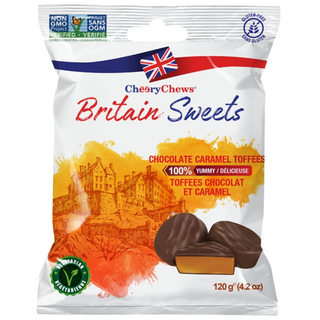 Cheery Chews Britain Sweets Chocolate Caramel Toffees 120g Candy District 