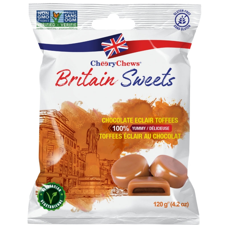 Britain Sweets Chocolate Eclairs Toffee 120g - 24 Pack