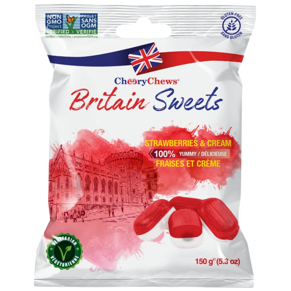 Britain Sweets Strawberries & Cream 120g - 24 Pack