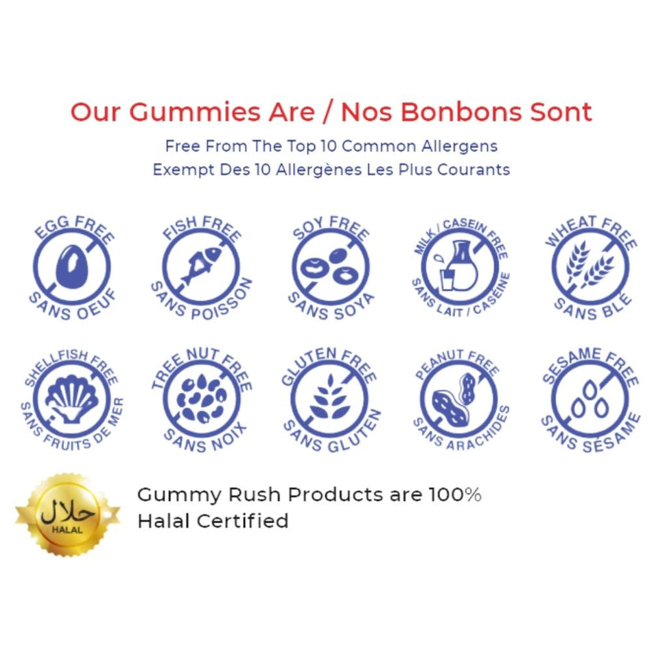 Cheery Chews Gummy Rush Allergen Information Candy District