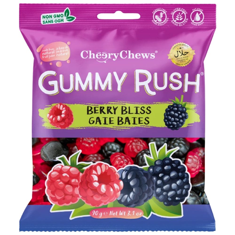 Cheery Chews Gummy Rush Berry Bliss 90g Candy District