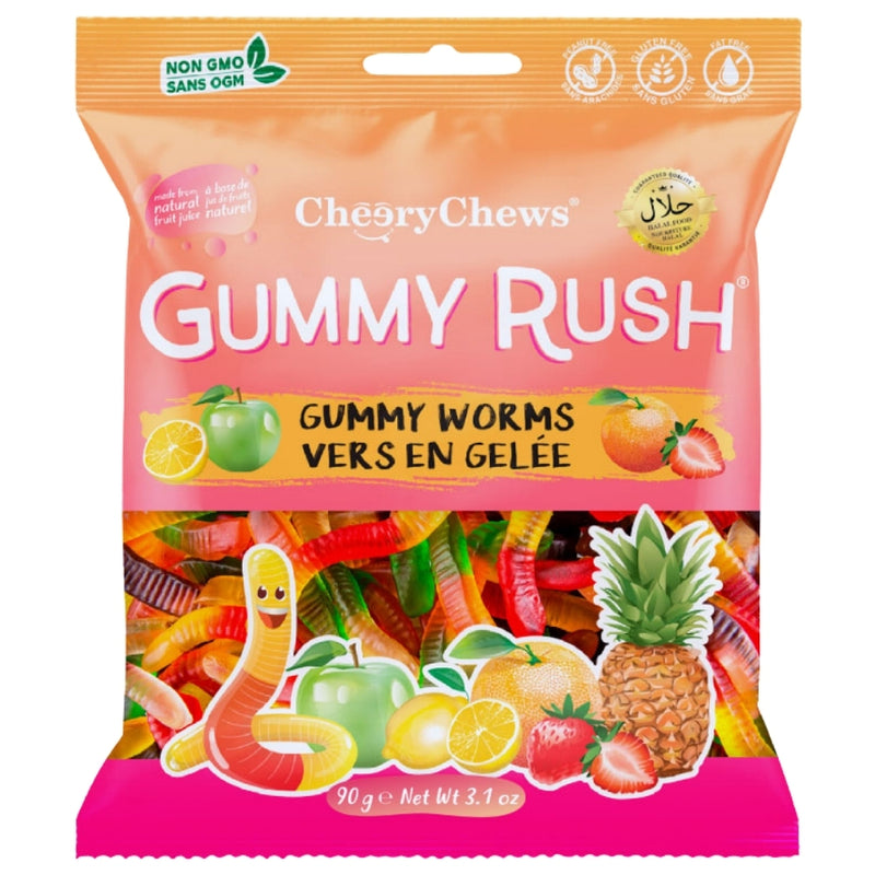 Gummy Rush Gummy Worms 90g - 12 Pack