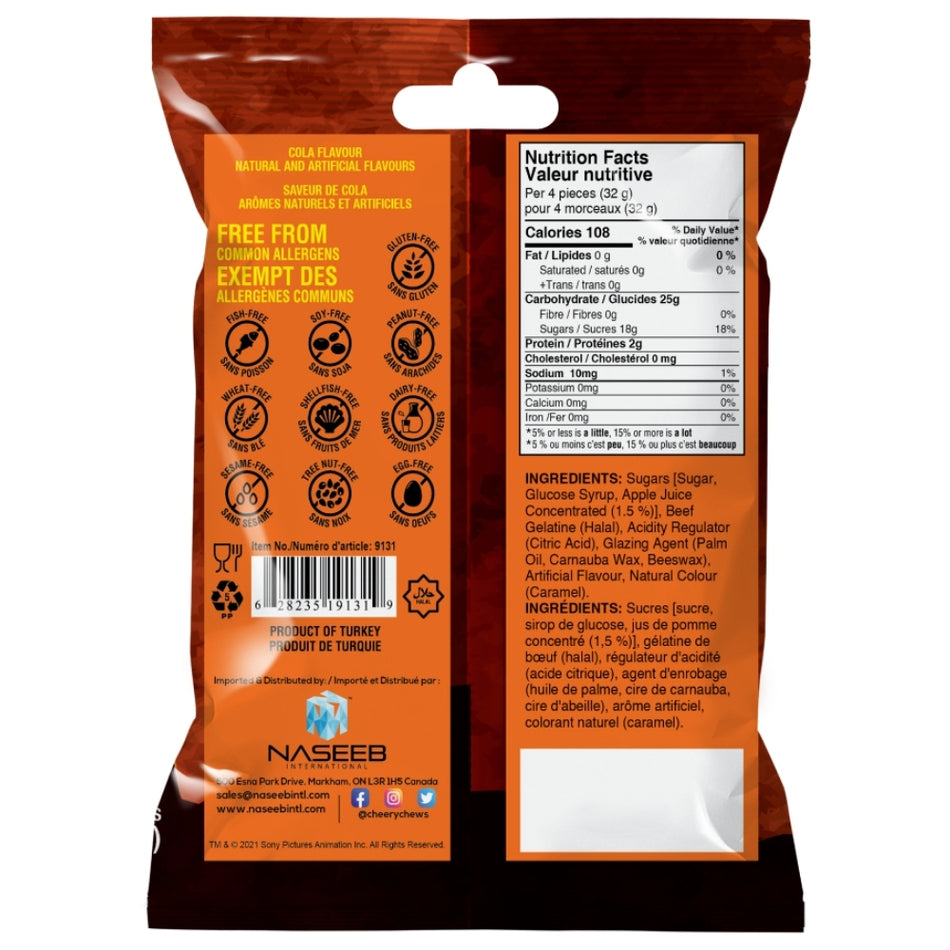 Cheery Chews Hotel Transylvania Cola Bats 127g Back Candy District