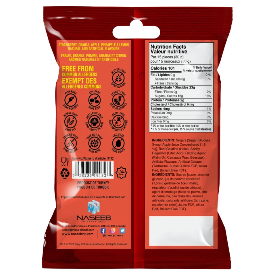 Cheery Chews Hotel Transylvania Gummy Bears 127g Back Candy District