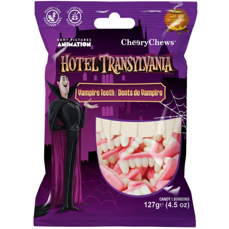 Cheery Chews Hotel Transylvania Vampire Teeth 127g Front Candy District