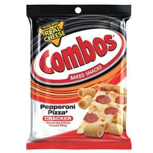 COMBOS Pepperoni Pizza Cracker Baked American Snacks-  6.3 oz.