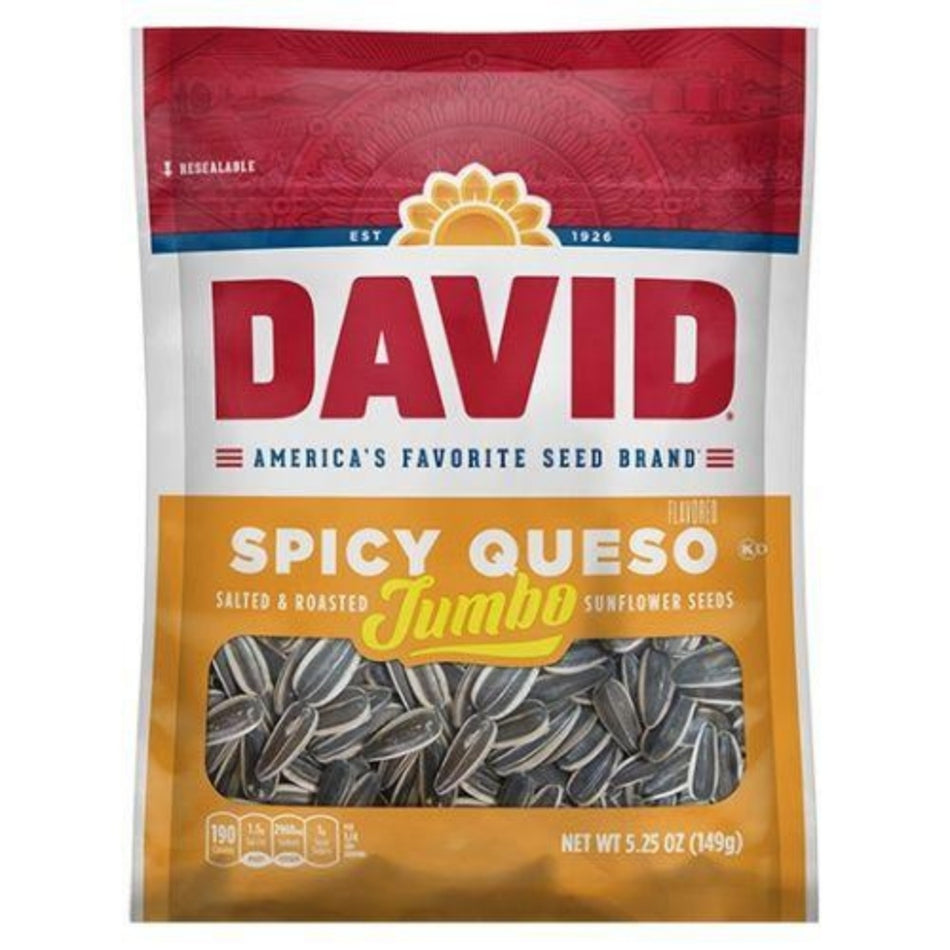 ConAgra Foods Inc David Spicy Queso Jumbo Sunflower Seeds 5.25oz Candy District