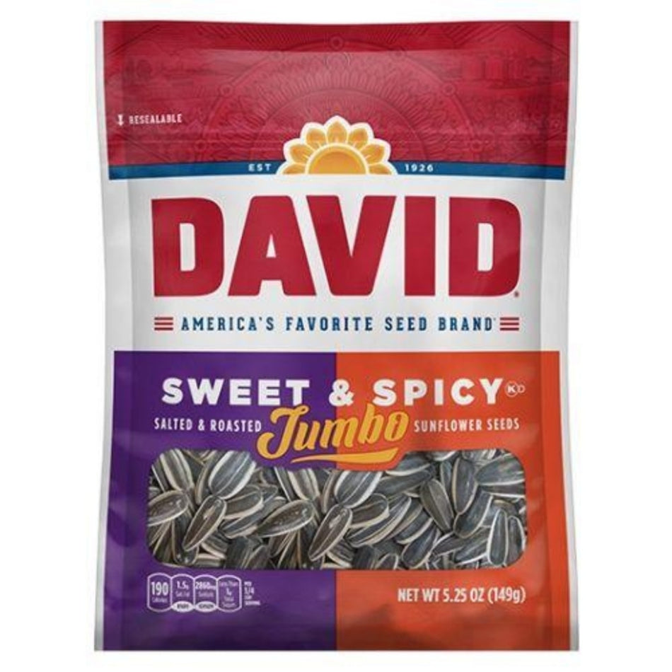 ConAgra Foods Inc David Sweet & Spicy Jumbo Sunflower Seeds 5.25oz Candy District