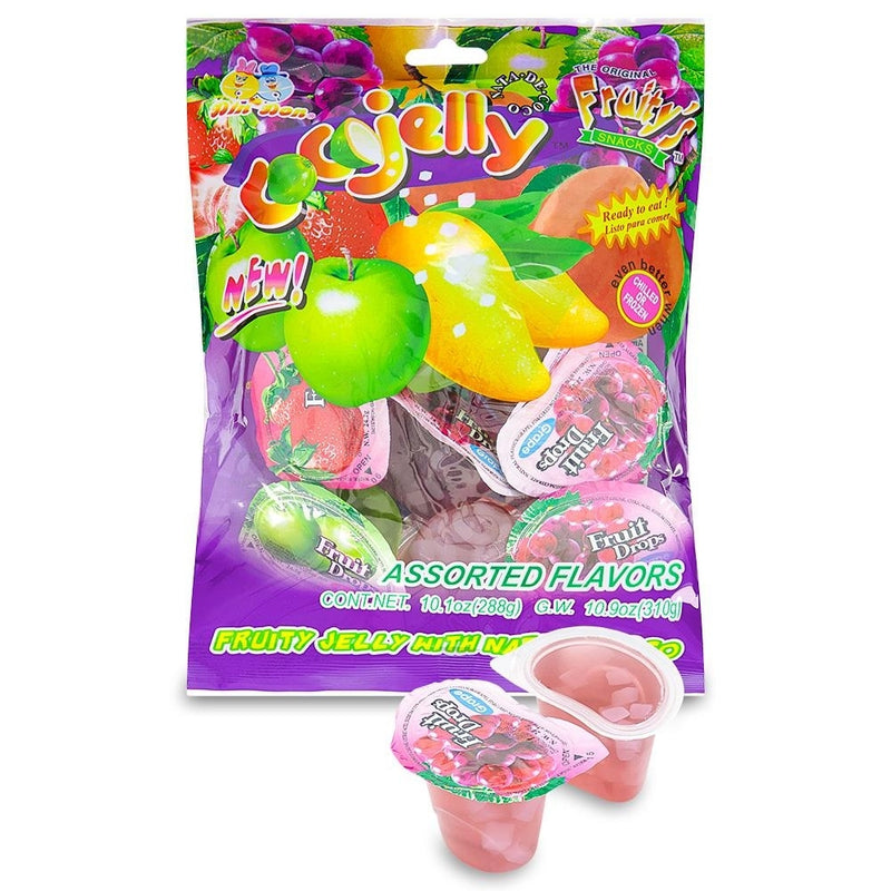 DinDon Foods Corp Fruity's Ju-C Jelly Snacks With Coconut (Cocojelly) 10.1oz Candy District