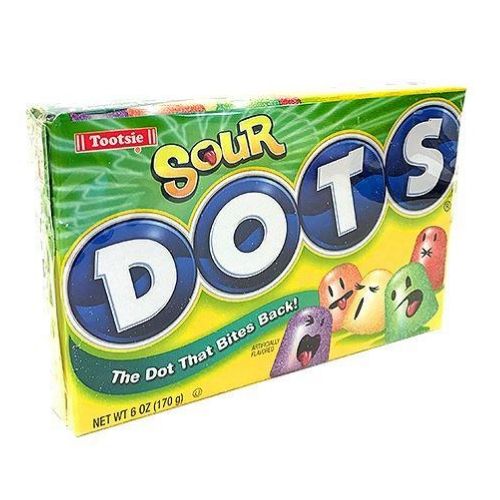 Dots Sour Fruit Flavored Gum Drops Theater Packs