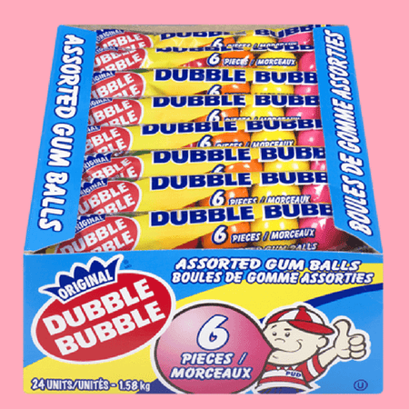 Dubble Bubble Gum Assorted Gumballs-CandyDistrict.com Candy Warehouse Canada