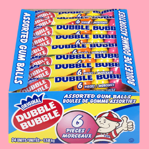 Dubble Bubble Gum Assorted Gumballs-CandyDistrict.com Candy Warehouse Canada