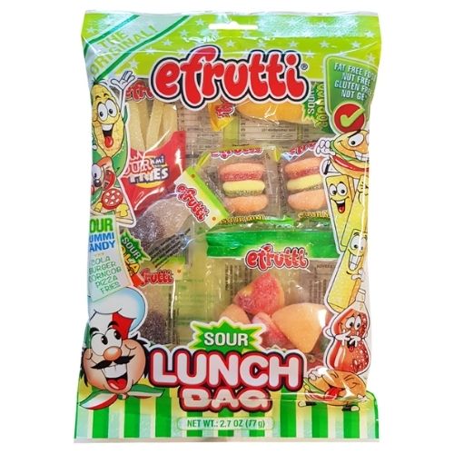 efrutti Sour Lunch Bag Gummi Candy - 77 g