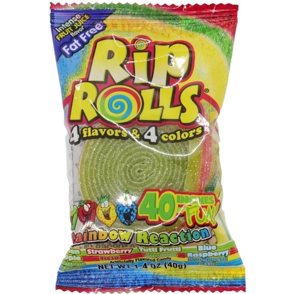 Foreign Candy Company Rip Rolls Rainbow Reaction 1.4oz Candy District