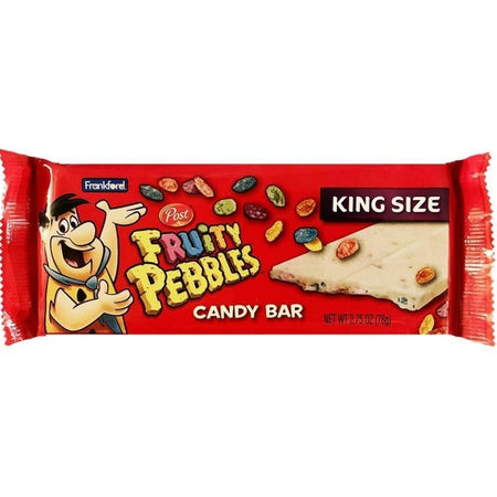 Frankford Candy Fruity Pebbles White Chocolate Bar 2.75oz Candy District
