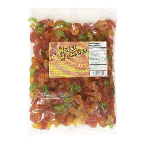 Gummy Zone Wacky Weird Gummy Worms-1kg