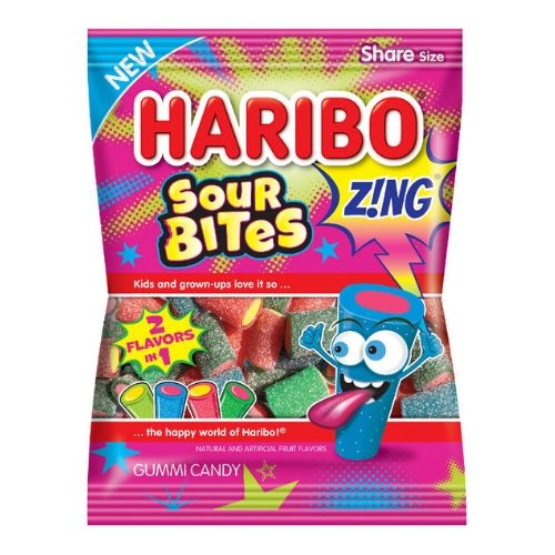 Haribo Sour Bites Zing Gummy Candy | New Candy