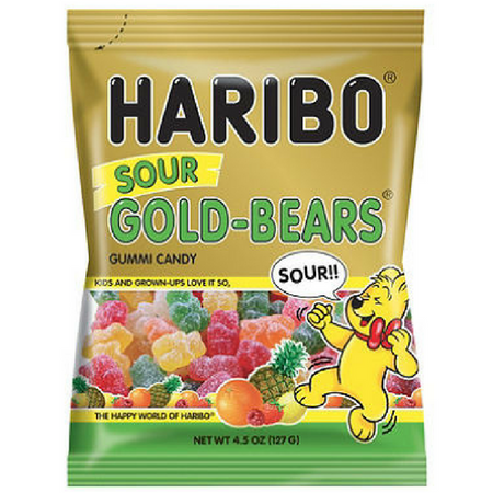Haribo Sour Gold Bears Gummi Candy-Retro Candy