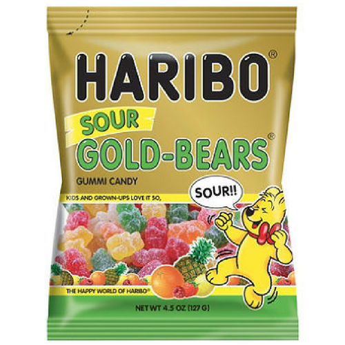 Haribo Sour Gold Bears Gummi Candy-Retro Candy