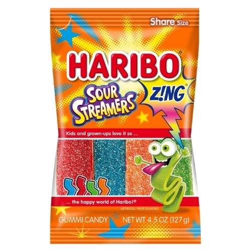 Haribo Sour Streamers Zing - 4.5 oz