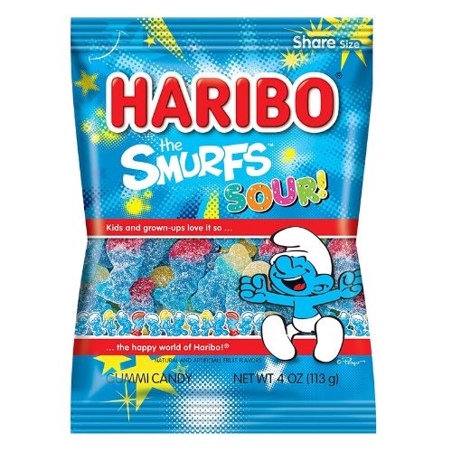 Haribo The Smurfs Sour Gummy Candy