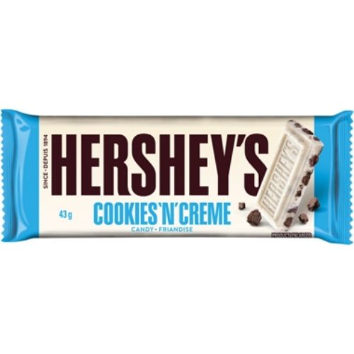 Hershey's Bar - Cookies N Creme  43g 36 Pack - Canadian Chocolate Bars - Hershey's Canada
