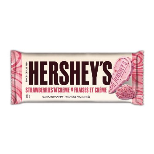 Hershey's Strawberries 'n' Creme Candy Bars-24 Count Box