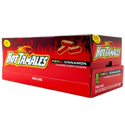 Hot Tamales Fierce Cinnamon Chewy Candies - 24 Count