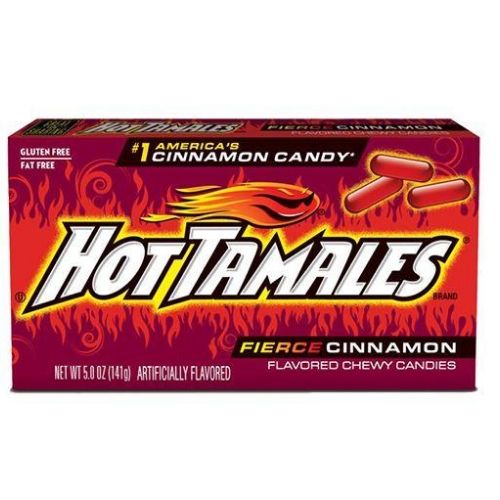 Hot Tamales Fierce Cinnamon Chewy Candies Theater Box Retro Candy
