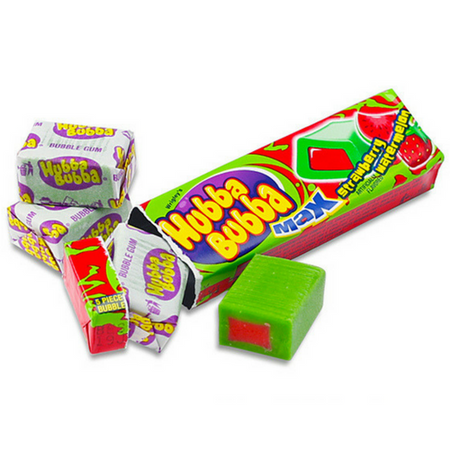 Hubba Bubba Max Strawberry Watermelon Bubble Gum Packs-Candy Canada