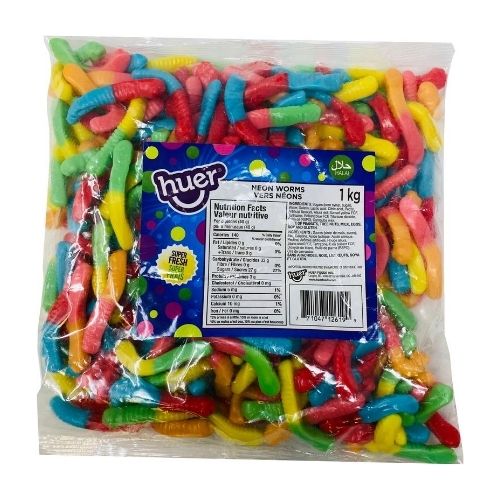 Huer Neon Worms Halal Candy-1 kg | Candy District