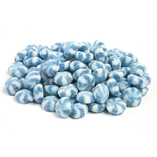 Huer Sour Blue Raspberry Swirls Gummy Candy - 1 kg